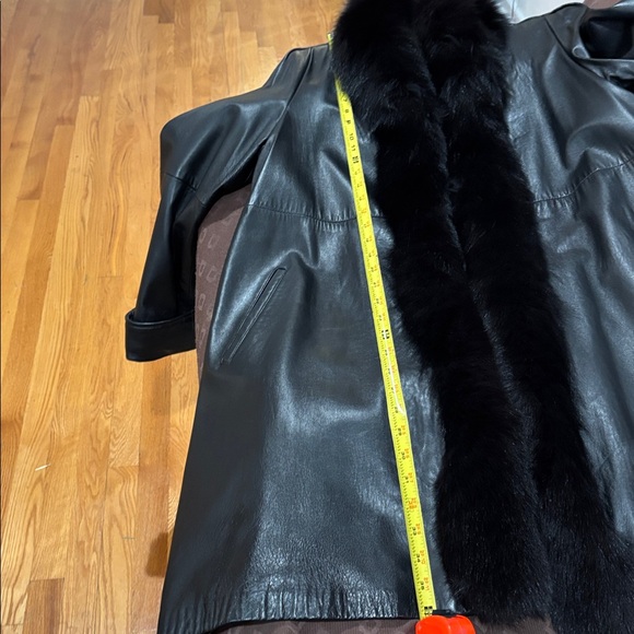 Black Genuine Leather Jacket - Picture 6 of 9